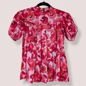 Christina Rohde Pink Floral Pleated Dress